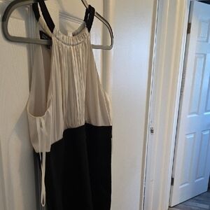Jones New York Elegant Cream and Black Blouse